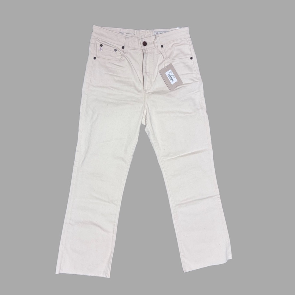 NWT AG Adriano Goldschmied Kinsley High Rise Crop Boot Jean - Soft Sand - 28 - Picture 6 of 10